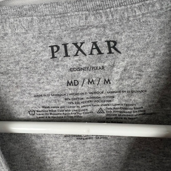 Monsters Inc graphic tee sulley Mike Pixar gray Kidcore cartoon movie t-shirt - Picture 2 of 3